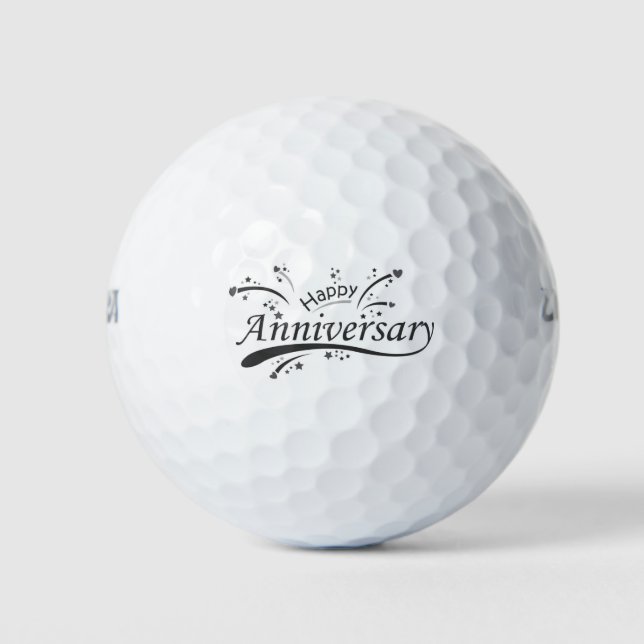 **HAPPY ANNIVERSARY GOLFER*** GOLF BALL (Front)