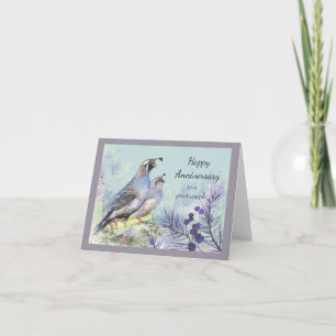 Happy Anniversary Great Couple California Quail  Card
