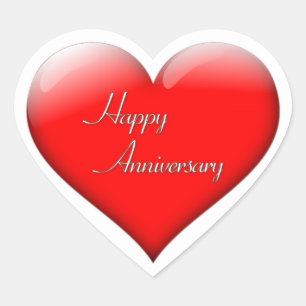 Happy Anniversary Heart Sticker
