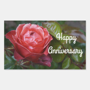 Happy Anniversary Hot Cocoa Rose #2-3 Stickers