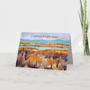 Happy Anniversary Husband Desert Landscape Sage Card