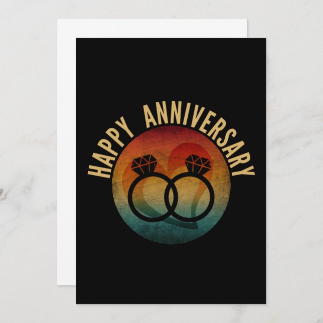 happy anniversary  invitation (Front/Back)