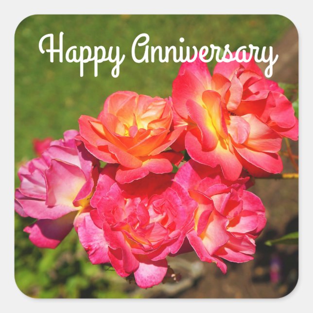 Happy Anniversary Joseph’s Coat Rose #1 Stickers (Front)