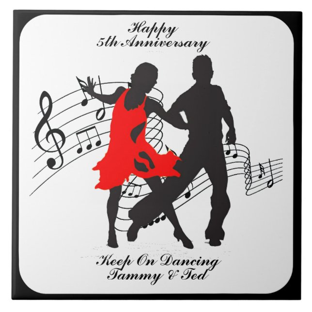 HAPPY ANNIVERSARY-KEEP ON DANCING TILE (Front)