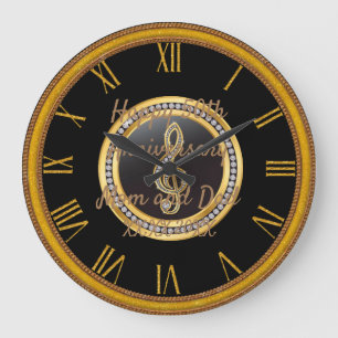 Happy anniversary large clock