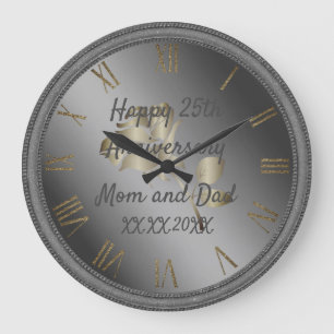 Happy anniversary large clock