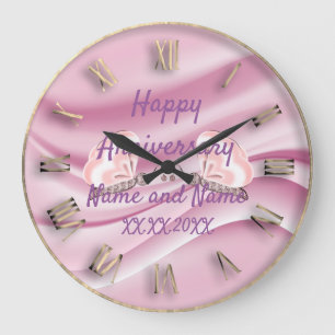 Happy Anniversary Large Clock