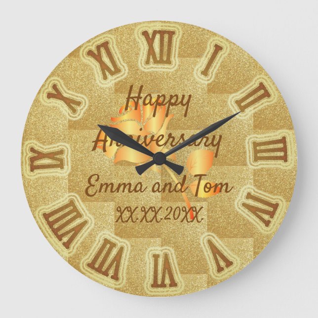 Happy anniversary large clock (Front)