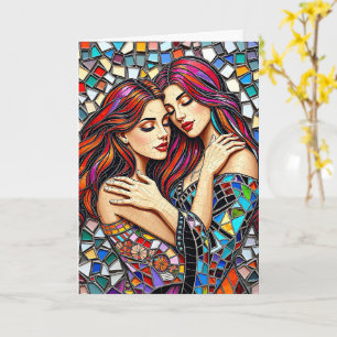 Happy Anniversary   Lesbian Couple Card