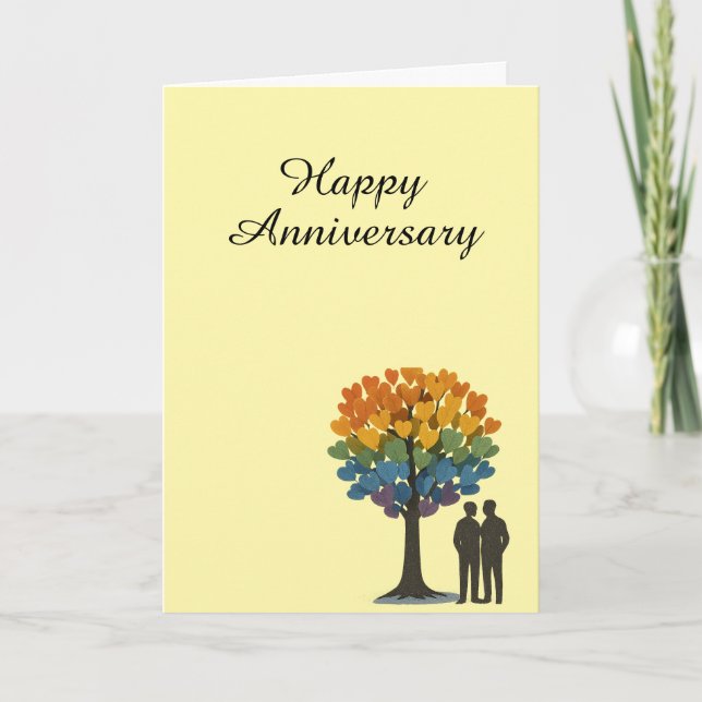 Happy Anniversary – LGBTQ+ Couple  Card (Front)