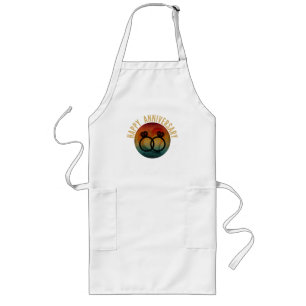 happy anniversary long apron