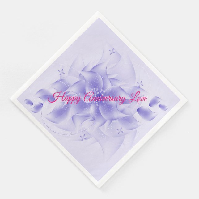 Happy Anniversary Love Napkin (Corner)