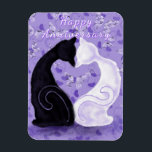 Happy Anniversary Magnet - Beautiful Love - Cats<br><div class="desc">Beautiful Love Anniversary Card - Painting - Customisable - Choose / Add Your Unique Text - Name / Colours / Font / Size / Elements - Image / more - Make Your Special Gift - Resize and move or remove and add elements / text with customisation tool ! Painting and...</div>