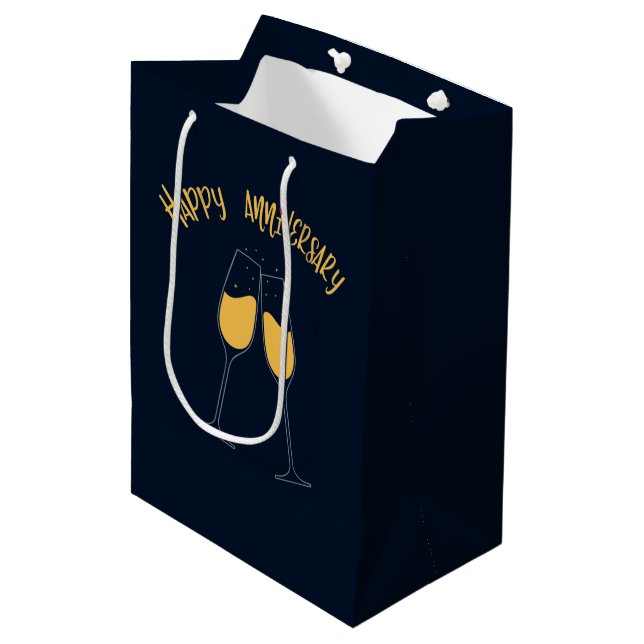 Happy Anniversary Medium Gift Bag (Front Angled)