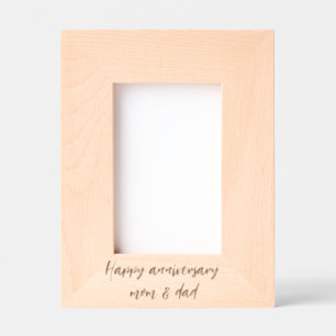Happy anniversary mom & dad typography etched frames