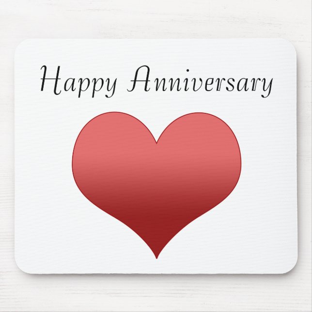 Happy Anniversary Mouse Mat (Front)