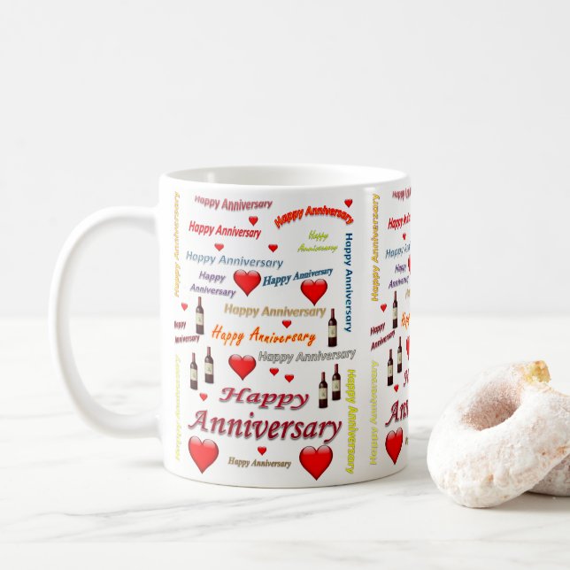 Happy Anniversary Mugs (With Donut)