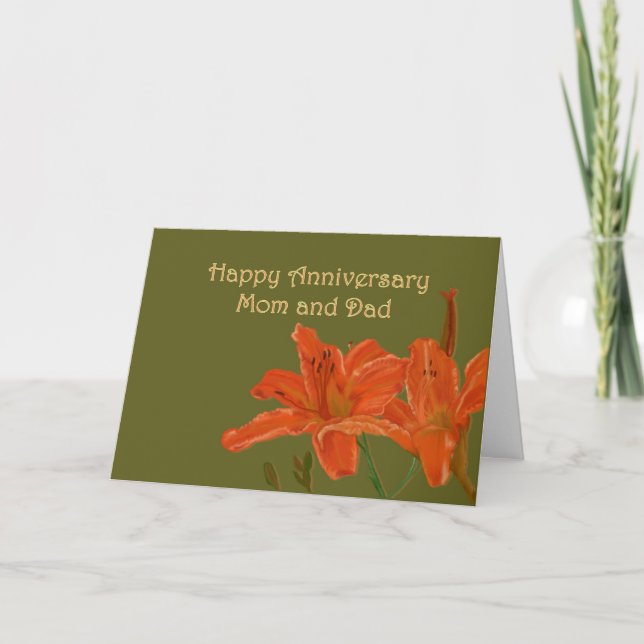 Happy Anniversary Mum and Dad Card (Front)