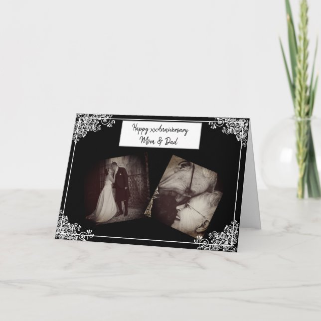 Happy Anniversary Mum and Dad Photo Card (Front)