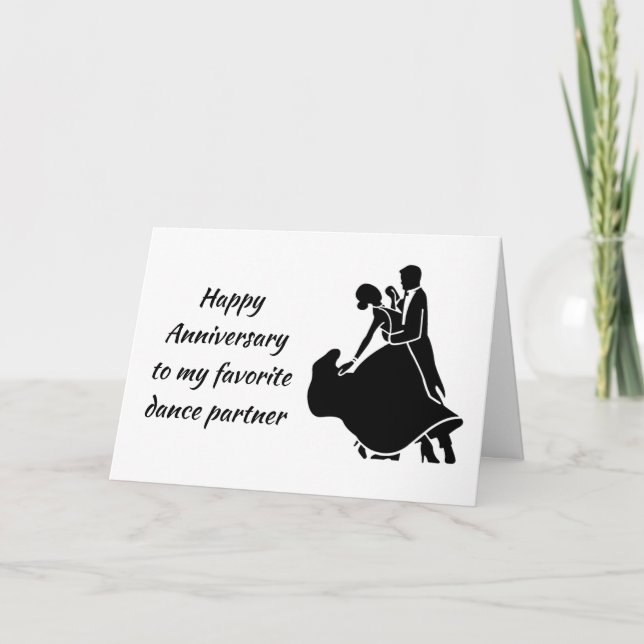HAPPY **ANNIVERSARY** MY FAVORITE DANCE PARTNER CARD (Front)