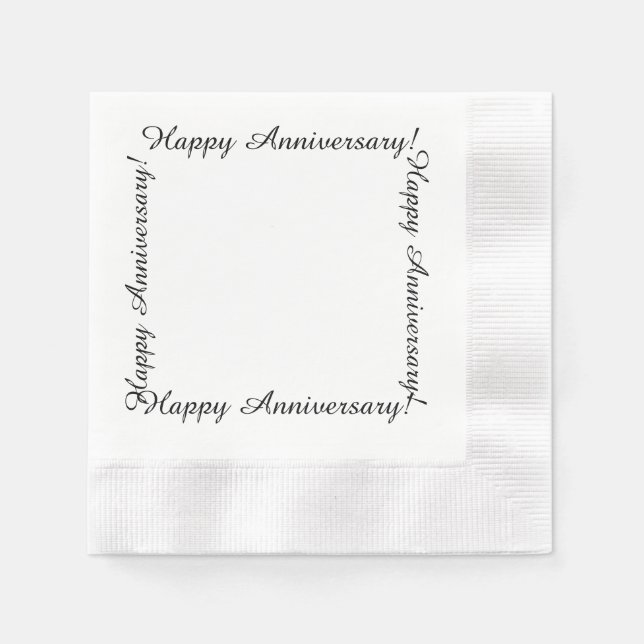 Happy anniversary napkin (Front)