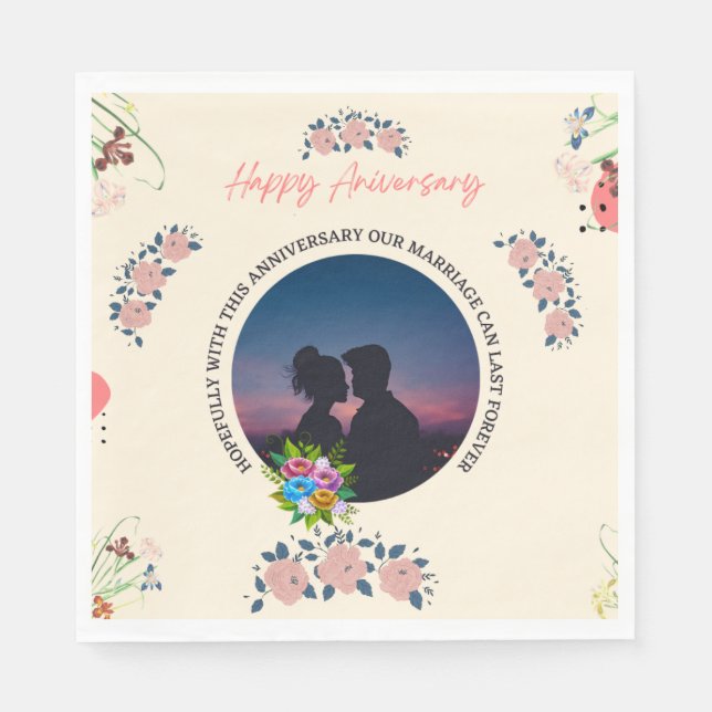 Happy Anniversary Napkin (Front)