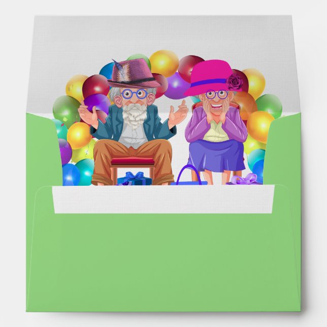 Happy Anniversary Older Grandparents Envelopes (Back (Bottom))