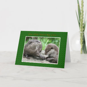 Happy Anniversary Otter Couple Card