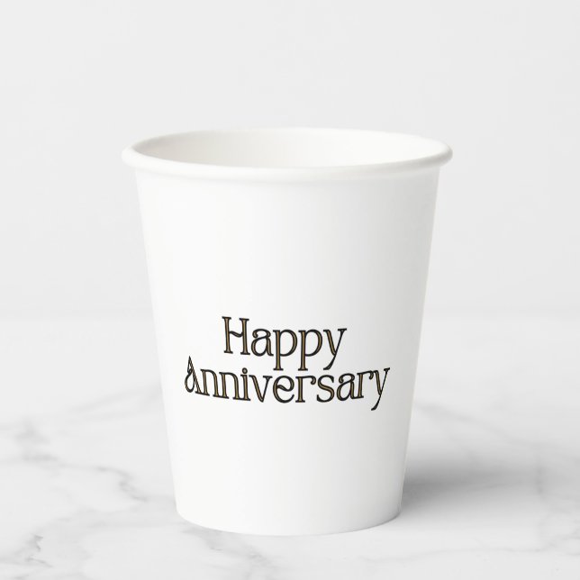 Happy Anniversary Paper Cups (Front)