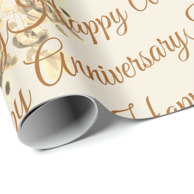 Happy Anniversary Paper Gift-wrap (Roll Corner)