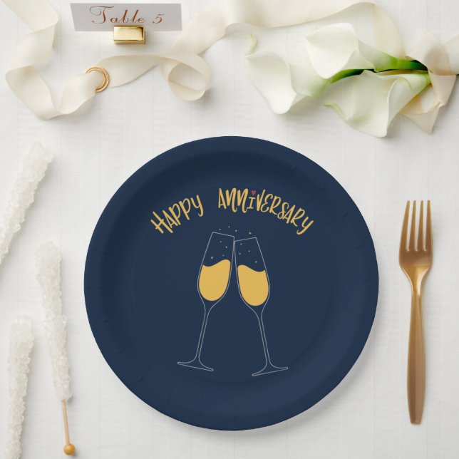 Happy Anniversary - Paper Plate (Wedding)