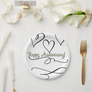 Happy Anniversary Paper Plate