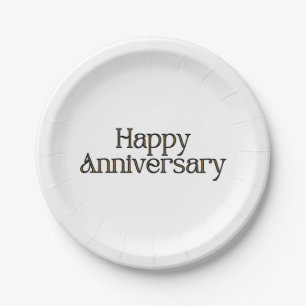 Happy Anniversary Paper Plates