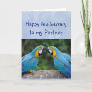 Happy Anniversary Partner Parrot Wife Love  Card