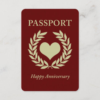 happy anniversary passport invitation