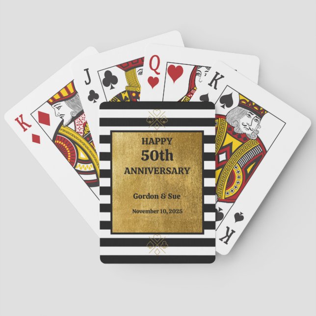Happy Anniversary Personalised! Playing Cards (Back)