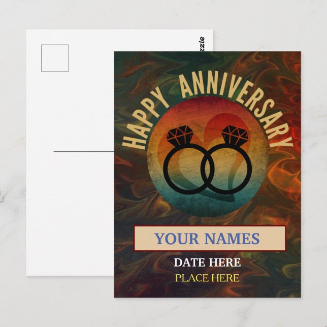happy anniversary  postcard (Front/Back)