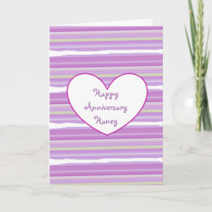 Happy Anniversary Pretty Purple Watercolor Card