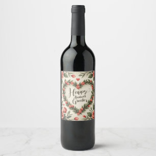 happy anniversary rabel wine label