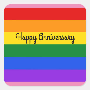 Happy Anniversary Rainbow #1 Stickers