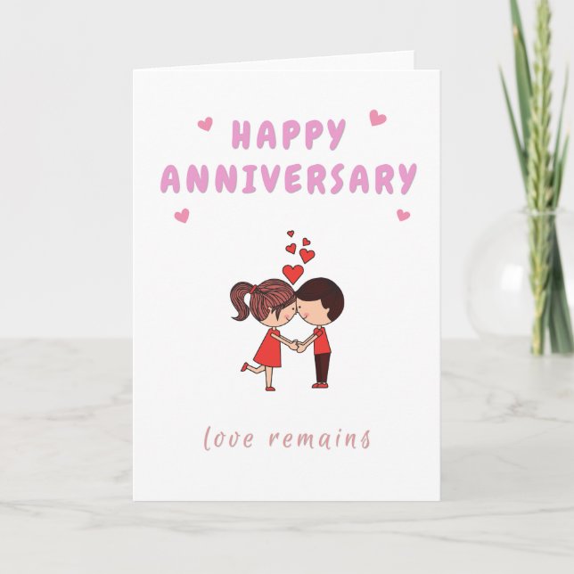 Happy Anniversary Red Couple Card (Front)