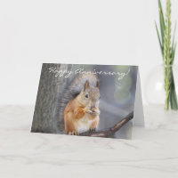 Happy Anniversary Red Squirrel greeting card