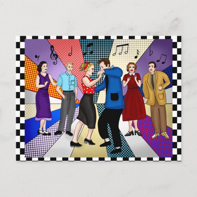 Happy Anniversary | Retro Nostalgic 1950's Postcard (Front)