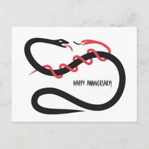 Happy anniversary snakes! postcard