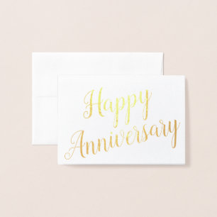 Happy Anniversary Special Occasion Custom Greeting Foil Card