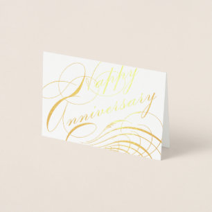 Happy Anniversary Special Occasion Flourishes Foil Card