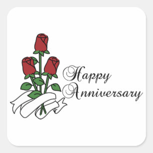 Happy Anniversary Square Sticker