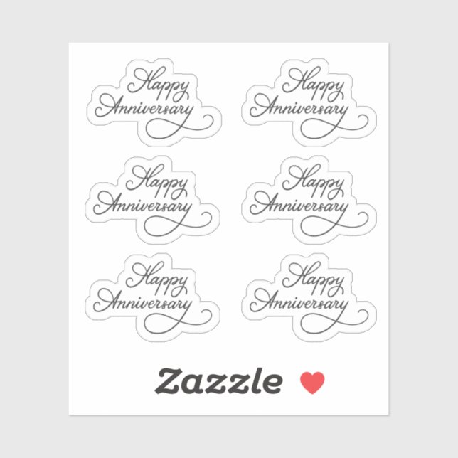 Happy Anniversary Stickers (Sheet)