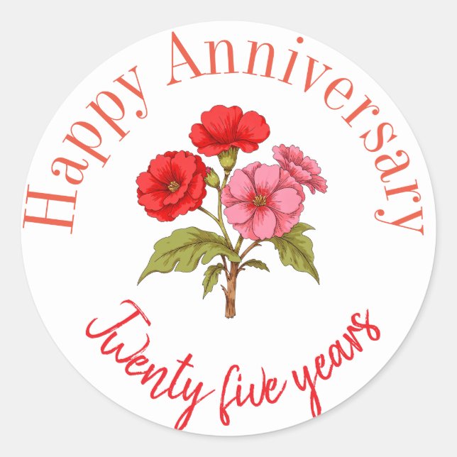 Happy anniversary stickers  (Front)