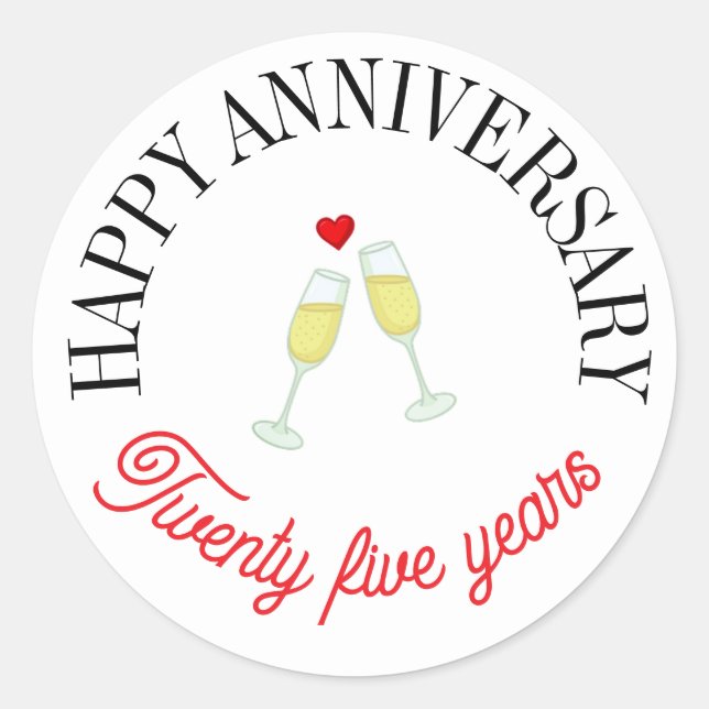 Happy anniversary stickers (Front)